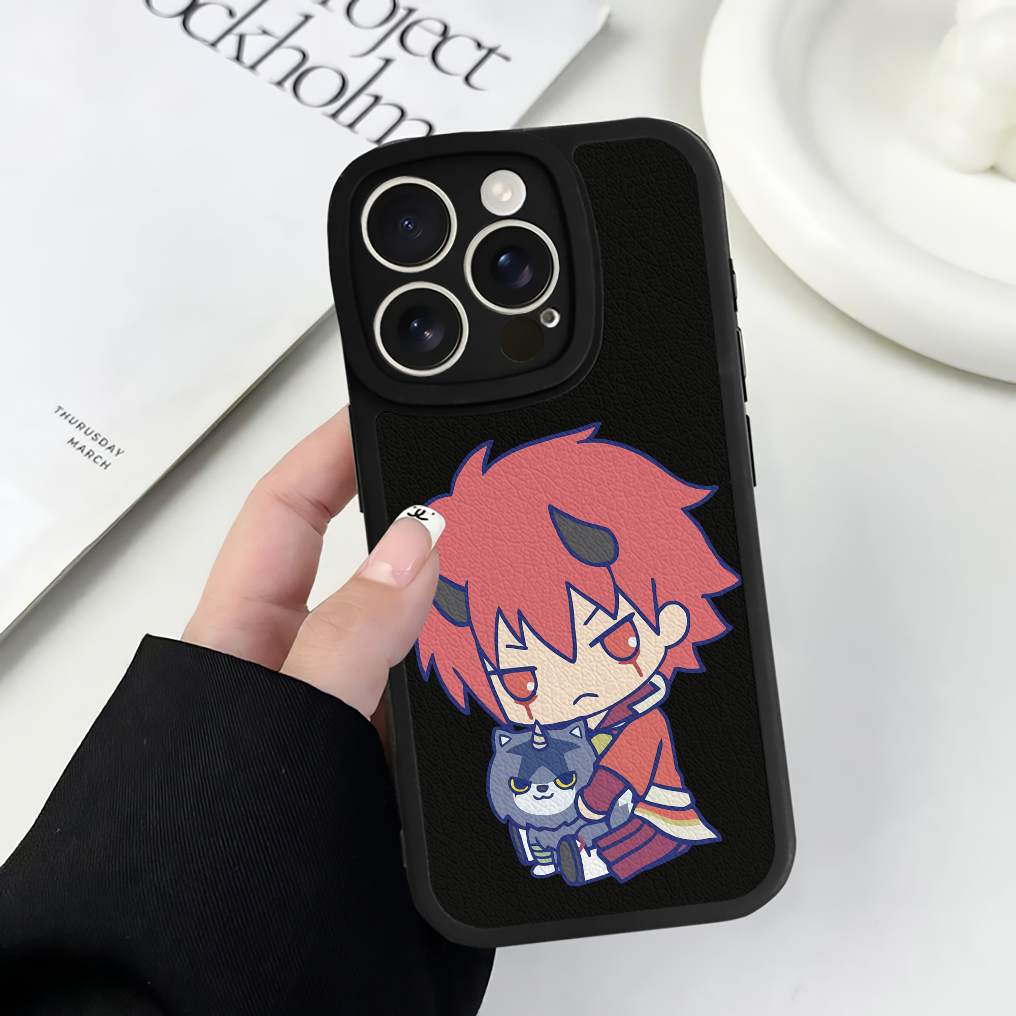 （画像用） 転スラ Regarding Reincarnated to Slime 【iPhone 16シリーズ対応】シリコンスマホケース（レザー調） 材質：シリコン